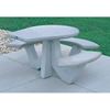 38" ADA Concrete Round Picnic Table Wheelchair Accessible with Bolted Concrete Frame, 860 lbs.