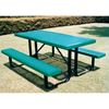 Rectangular Thermoplastic Steel Picnic Table Innovated Style