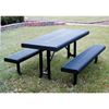 6 ft Rectangular Thermoplastic Steel Picnic Table