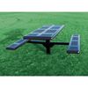 Rectangular Thermoplastic Steel Picnic Table Perforated Style