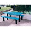Regal Style Rectangular Thermoplastic Steel Picnic Table