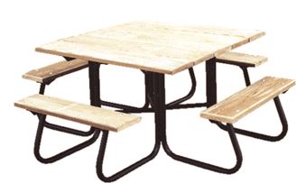 Picture of 48" Square Recycled Plastic Picnic Table 