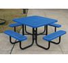 Square Thermoplastic Steel Picnic Table Ultra Leisure