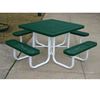 Square Thermoplastic Perforated Picnic Table Ultra Leisure Perforated Style