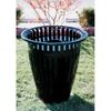 Picture of 32 Gallon Crown Tapered Plastic Coated Ribbed Steel Trash Receptacle with Liner and Flared Flat Top