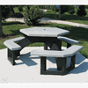 Picture of 41” Solid Top Hexagonal Recycled Plastic Picnic Table