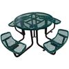 Round Picnic Table Plastic Coated Expanded Metal with Powder Coated Steel Tube