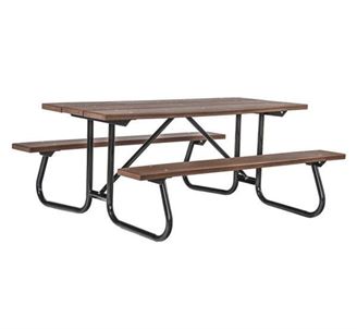 Commercial Rectangular Recycled Plastic Picnic Table 