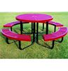 Picture of 46" Regal Style Round Thermoplastic Steel Picnic Table