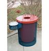 32 Gallon Plastic Coated Trash Receptacle with Ash Top
