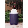 Picture of 32 Gallon Plastic Coated Perforated Metal Trash Receptacle with Liner and Dome Top
