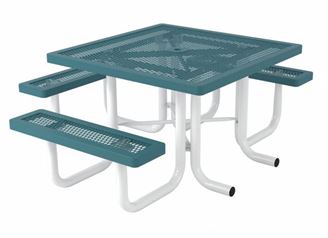ADA Wheelchair Accessible 46" Square Thermoplastic Picnic Table Regal Style