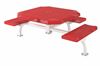 Octagonal Thermoplastic Steel Picnic Table, Perforated Style