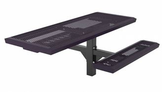 ADA Compliant 6 ft. Rectangular Thermoplastic Steel Picnic Table Infinity Style