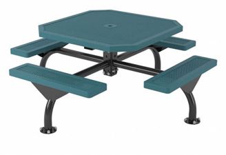 Octagonal Thermoplastic Steel Picnic Table, Innovated Style