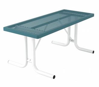 Rectangular Thermoplastic Steel Picnic Table, Regal Style