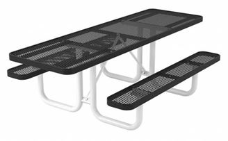 ADA Compliant Wheelchair Accessible Rectangular Thermoplastic Steel Picnic Table Ultra Leisure Style