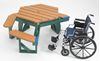 ADA Compliant Wheelchair Accessible Hexagon Recycled Plastic White Picnic Table