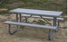 12 ft Rectangular Aluminum Picnic Table with Welded Galvanized Steel