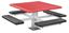 48" Single Post Square Plastisol Picnic Tables with Galvanized 6" In-ground Pedestal