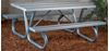 6 ft. Rectangular Aluminum Picnic Table with Galvanized Bolted 2 3/8" Frame