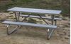 6 ft. Rectangular Aluminum Picnic Table Bolted 1 5/8" Galvanized Tube Frame