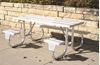 6 ft ADA Wheelchair Accessible Aluminum Picnic Table Galvanized Steel Frame