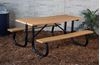 6 ft Recycled Plastic Rectangular Picnic Table Galvanized Steel