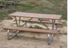 8 foot Rectangular Recycled Picnic Table with Bolted Galvanized Frame