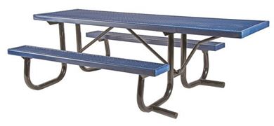 8 ft ADA Wheelchair Accessible Aluminum Picnic Table Welded Galvanized Frame