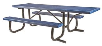 ADA Wheelchair Accessible Plastisol Picnic Table with Welded Galvanized Steel