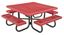 48" Square Plastisol Picnic Table with Galvanized 1 5/8" Steel Frame, 239 lbs.