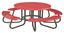 48" Round Plastisol Picnic Table with Galvanized Steel Frame