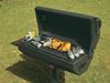 320 Square Inch Covered Barbecue Grill with Shelf Steel In-Ground Mount