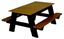 4 ft. Children's Rectangular Recycled Plastic Picnic Tables, 100 lbs.