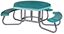 Round ADA Wheelchair Accessible Picnic Table with Fiberglass Top and Plastisol Seats