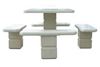 Square Concrete Picnic Table with Pedestal Frame, 1530 lbs.