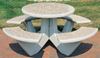 38" Concrete Round Picnic Table with Bolted Concrete Frame