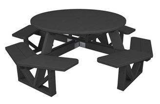 53” Round Recycled Plastic Picnic Table