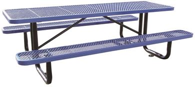 10 Ft. Rectangular Thermoplastic Picnic Table, Portable or Surface Mount