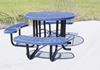 46" Round Expanded Metal ADA Picnic Table, Thermoplastic Wheelchair Accessible