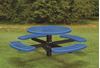 46" Single Post Thermoplastic Round Picnic Table
