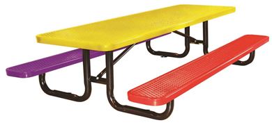8 Ft. Children's Rectangular Thermoplastic Picnic Table, Portable or Surface Mount