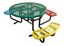 46" ADA Wheelchair Accessible Round Expanded Metal Children's Picnic Table, Portable, 215 lbs.