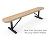 RHINO Quick Ship 6 Foot Thermoplastic Bench without Back Perfoated Portale