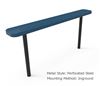 RHINO Quick Ship 6 Foot Thermoplastic Bench without Back Perforated Inground Mount