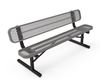 RHINO Quick Ship 8 Foot Thermoplastic Bench with Back, Portable Expanded Metal