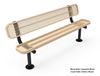 RHINO 8 Foot Thermoplastic Bench with Back - Surface Mount - Expanded Metal
