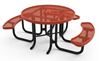 RHINO Expanded Metal 3 Seat Round Thermoplastic Picnic Table