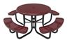 RHINO Round Solid Top Thermoplastic Steel Picnic Table